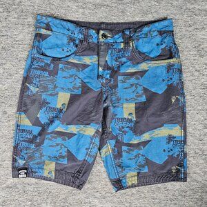 Vintage Tribal Gear Shorts Men's 32 Reversible Streetwear Skate All over Y2K